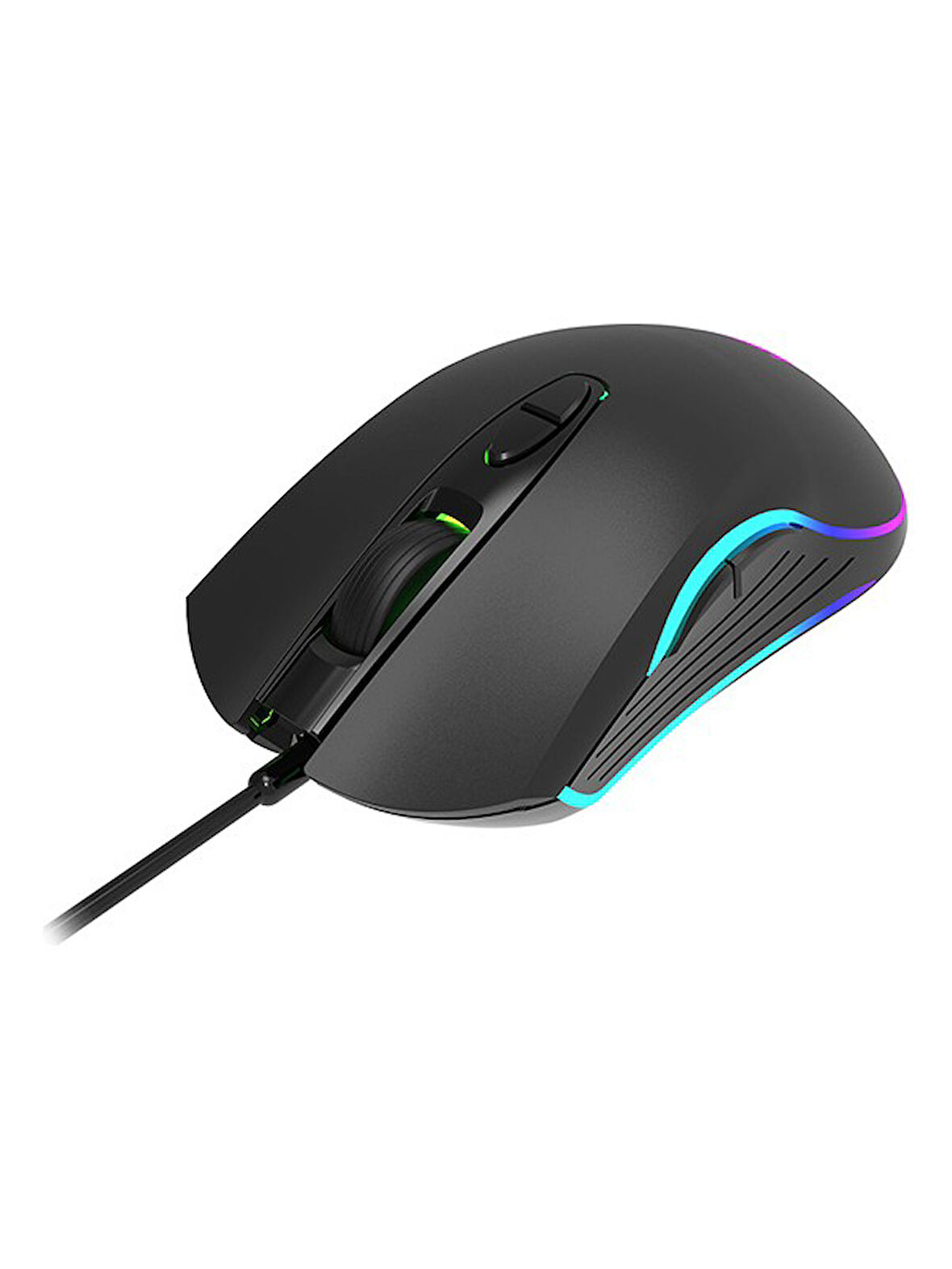 Lenovo Lecoo MS108 Kablolu RGB LED Aydınlatmalı 6400DPI 7 Tuşlu Gaming Mouse Siyah OUTLET