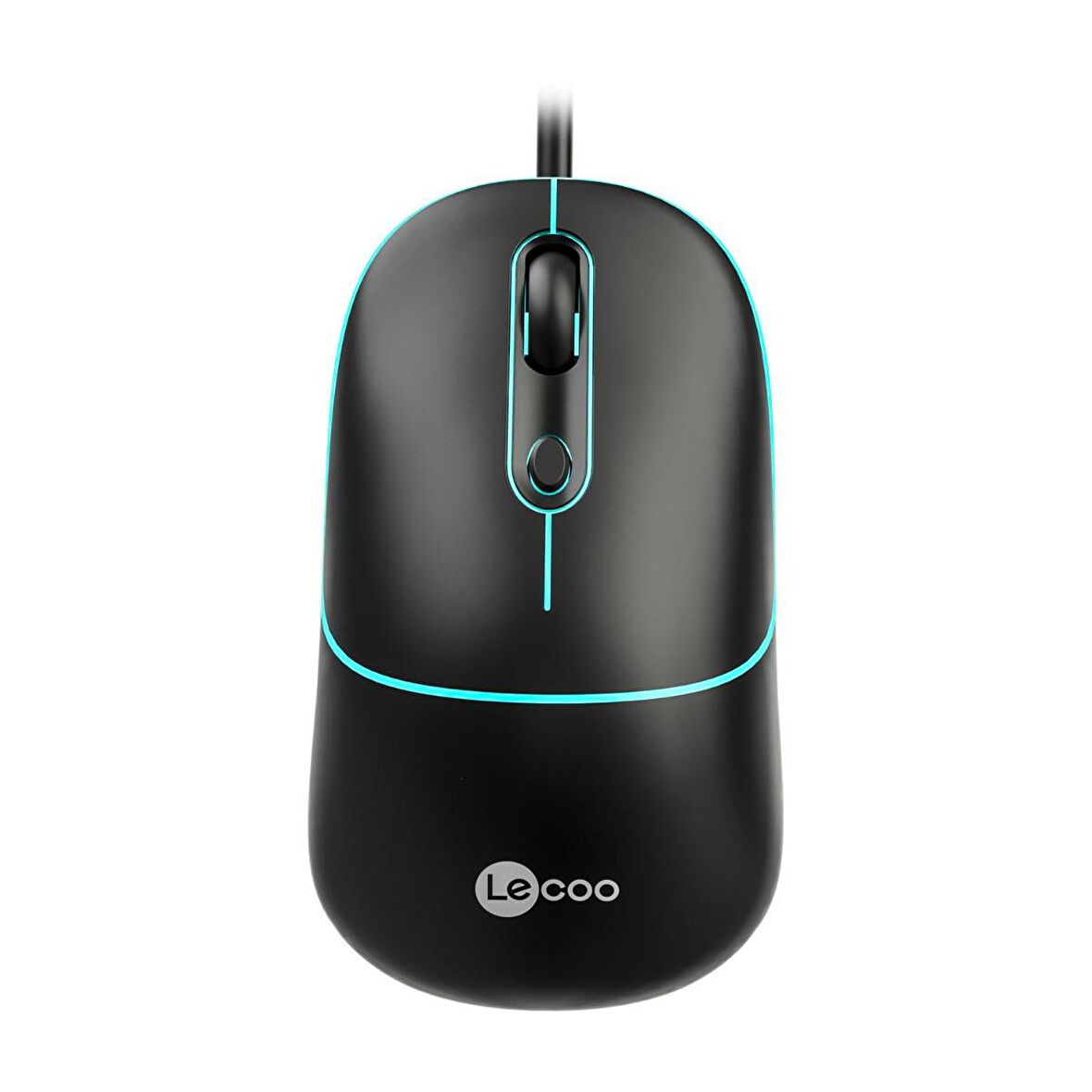 Lenovo Lecoo MS110 RGB Sessiz Tuşlu Kablolu Optik Mouse Siyah