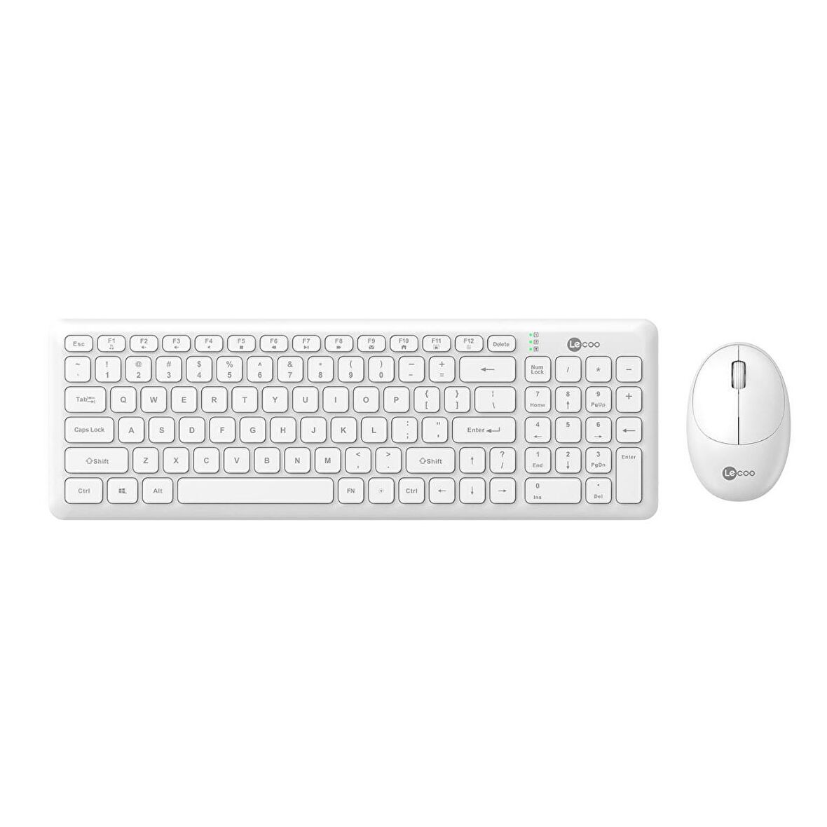 Lenovo Lecoo KW204 Kablosuz Klavye & Mouse Set Beyaz