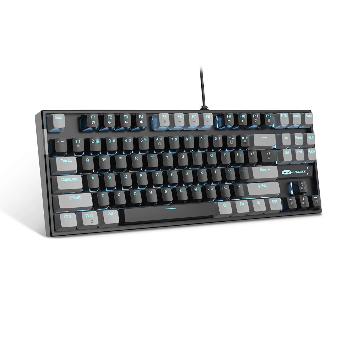 MageGee MK-STAR 87 Tuş Red Switch Gri-Siyah Kablolu Türkçe Q Mekanik Gaming Klavye