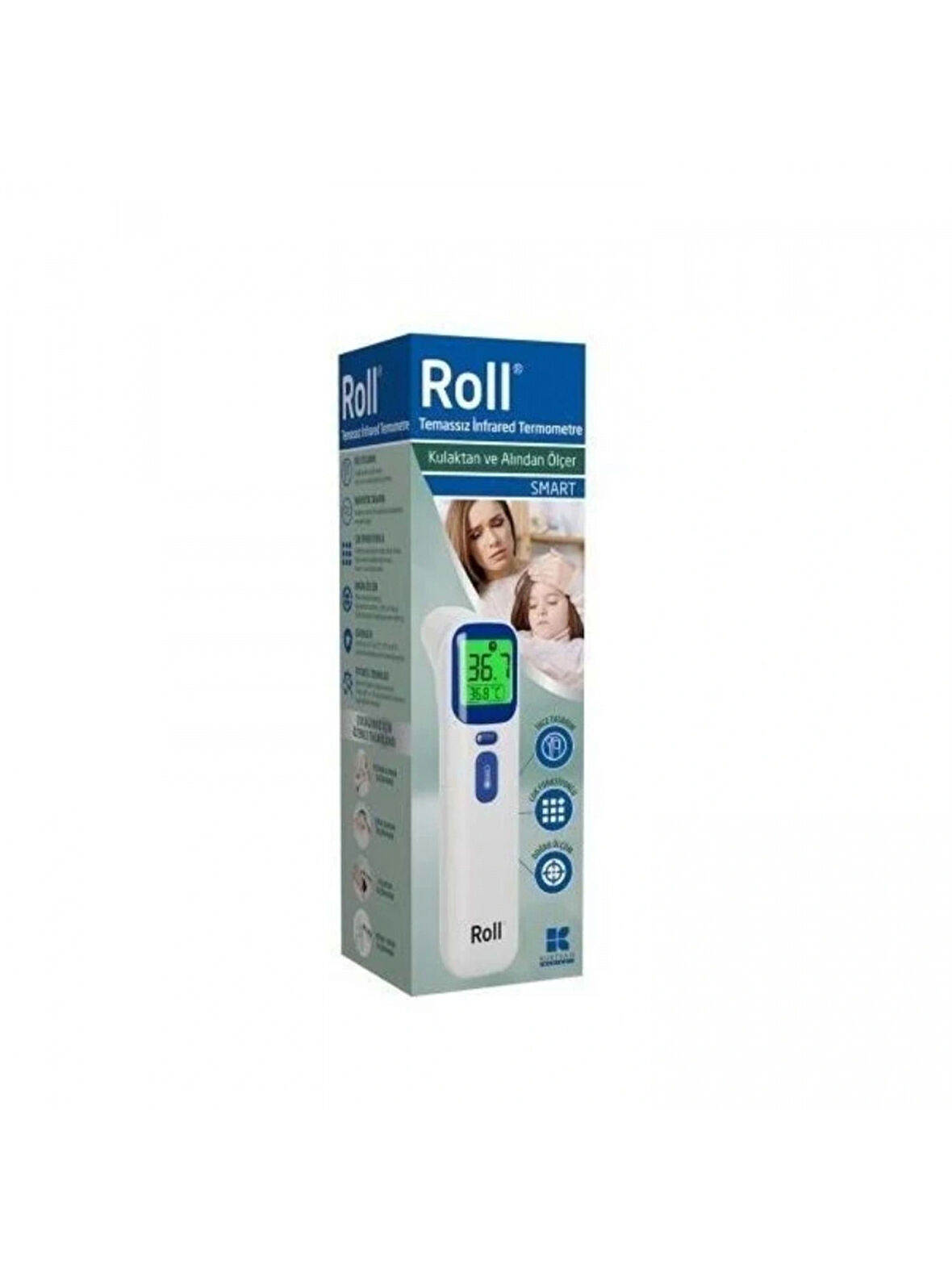 Roll Derece Temassız Alından ve Kulaktan Ölçer