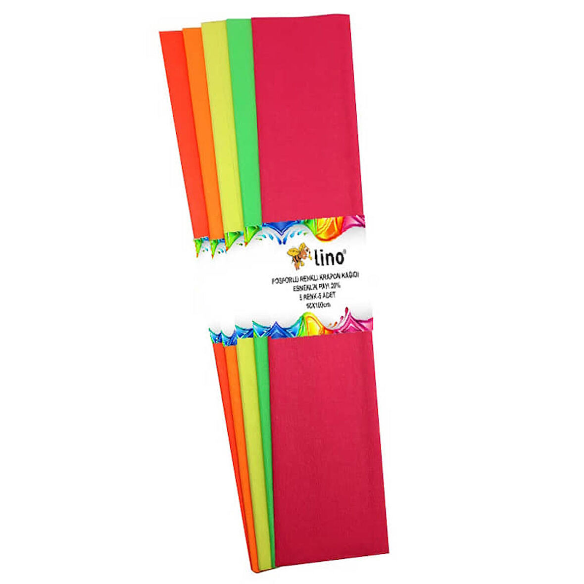 Lino Fosforlu Krapon Kağıdı (50x200 cm) 5'li Paket