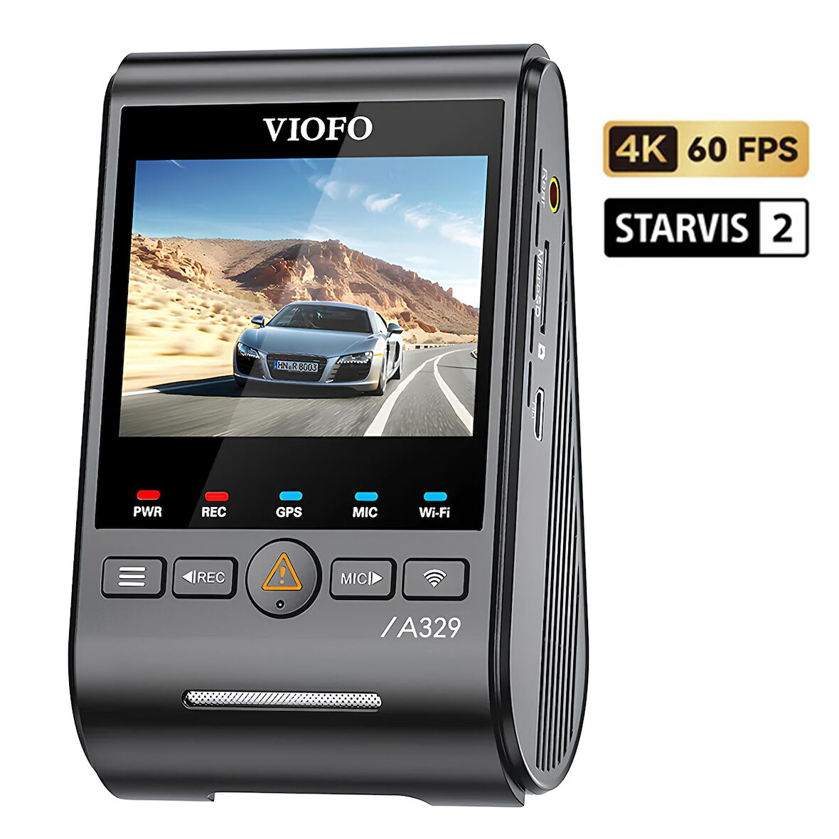 Viofo A329 4K HDR Sony Starvis 2 Sensörlü Wi-Fi 6 SSD Destekli GPS'li Araç Kamerası