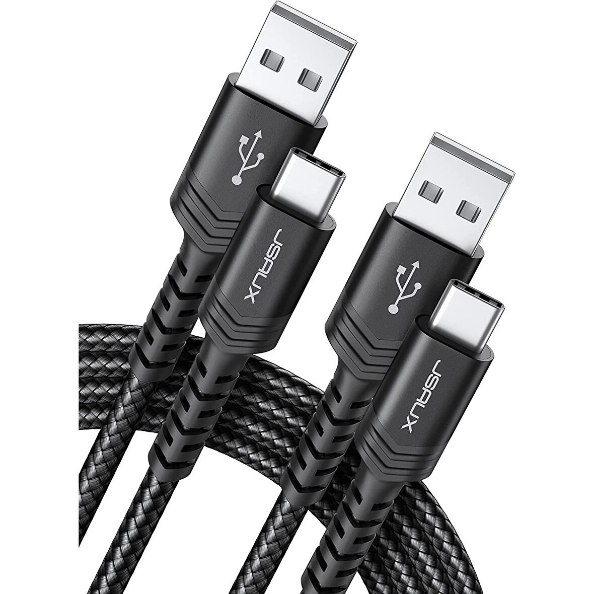 Jsaux Premium Serisi 2 Metre Uzun 60 wATT CC0011 Siyah Usb-A To Type-C  3 Amper 60 Watt Hızlı Şarj ve Data Aktarım Kablosu iPhone 15 , 16 serisi ve type-c girişli cihazlar ile tam uyumlu