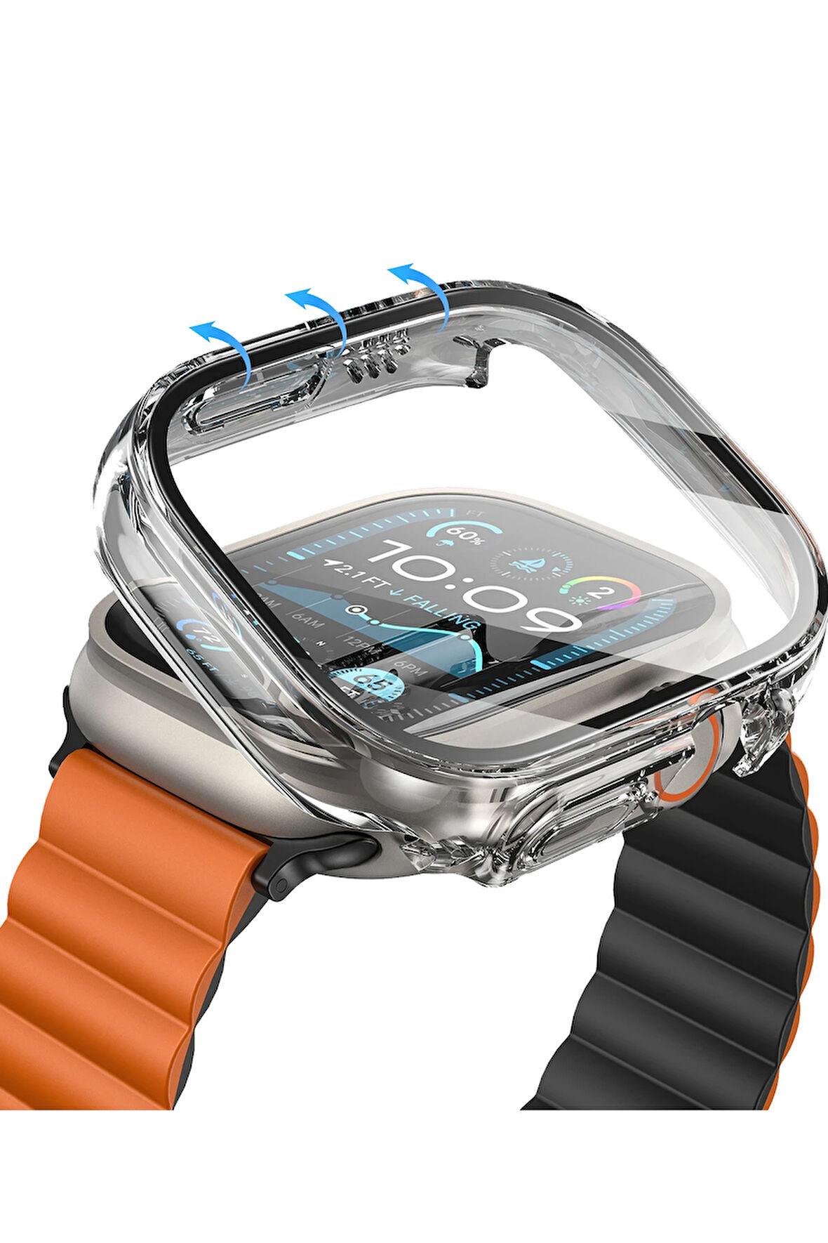 Keephone Air Armor Watch Ultra 49mm Camlı Ekran Koruyucu - Şeffaf