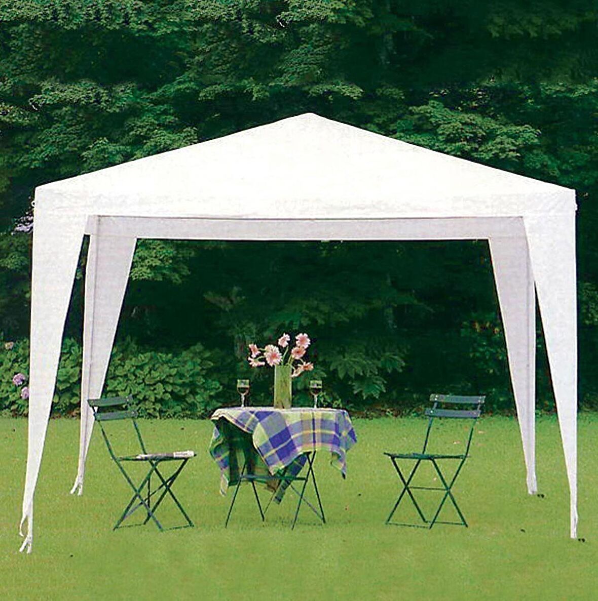 Bidesenal Çardak Bahçe Çardağı Gölgelik Tente 3*3 Metre Gazebo Parti Çadırı Extra Kalın Örtü