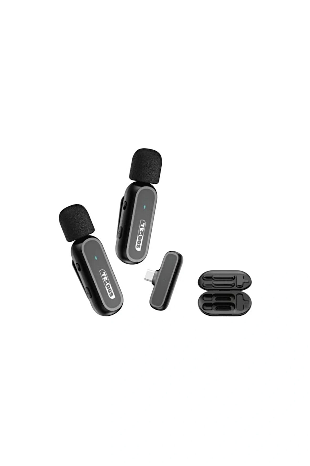 ELMALI STORE -- TE-DOS WİRELLES MİCROPHONE 2in1 Type-C Giriş TD-M3313