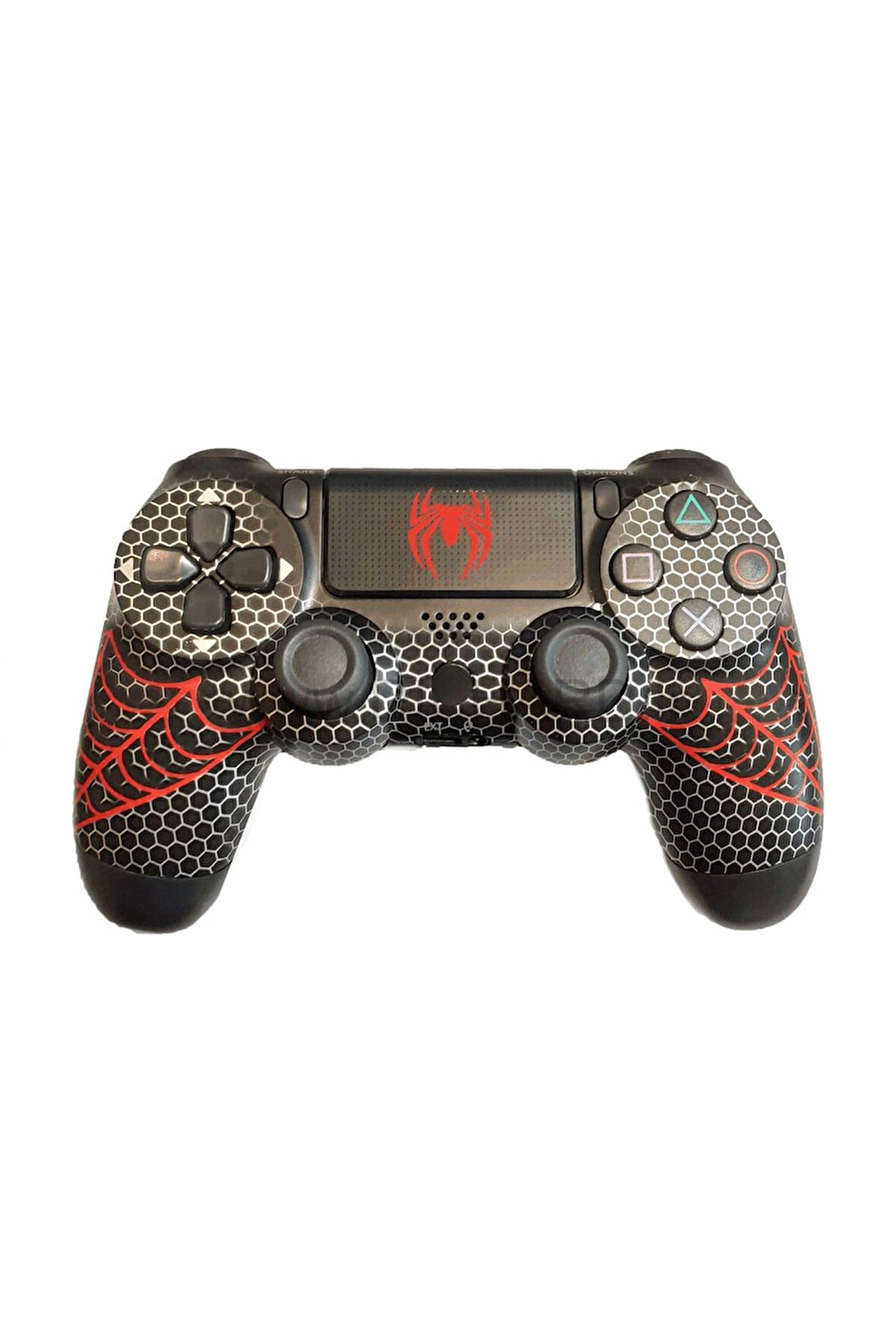 PS4-PC-Android BOX-Android-IOS Telefon Tablet Uyumlu Spıder-Man Tema Titreşimli Bluetooth Oyun Kolu