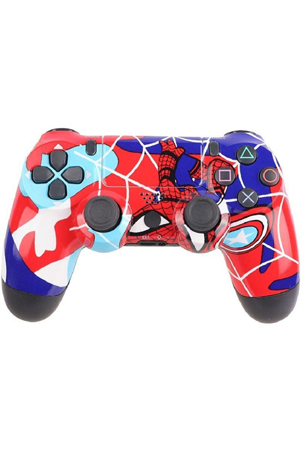 PS4-PC-Android BOX-Android-IOS Telefon Tablet Uyumlu Spıder-Man Tema Titreşimli Bluetooth Oyun Kolu