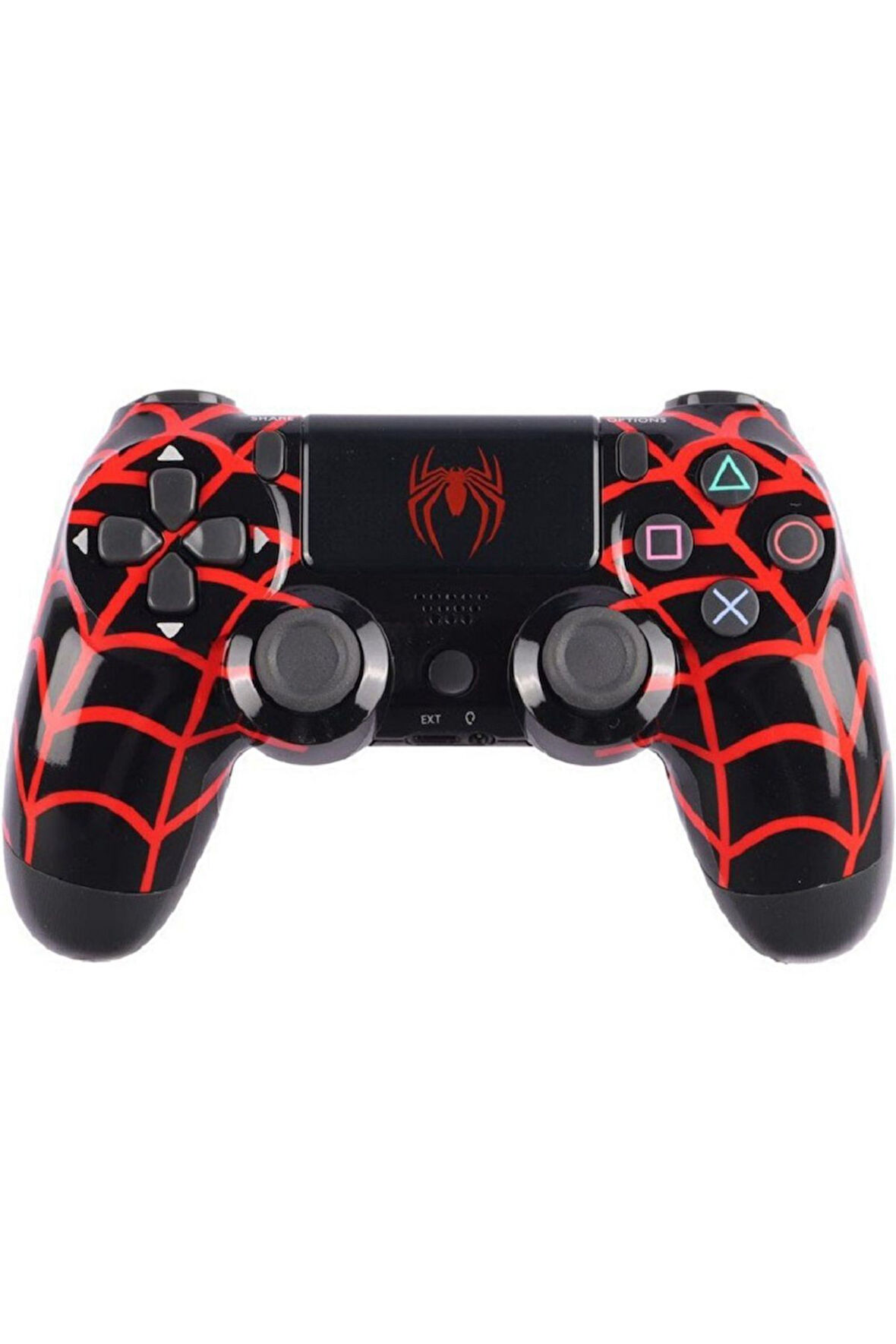 PS4-PC-Android BOX-Android-IOS Telefon Tablet Uyumlu Spıder-Man Tema Titreşimli Bluetooth Oyun Kolu