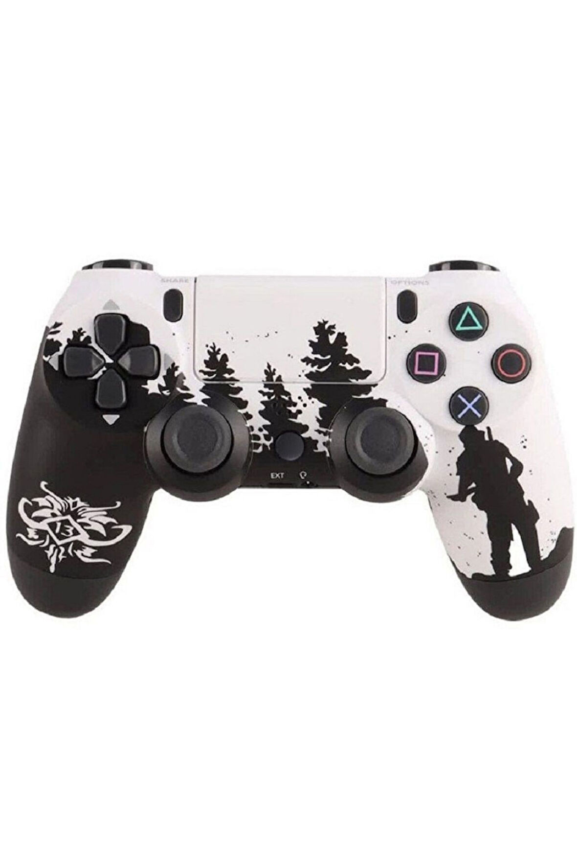 PS4-PC-Android BOX-Android-IOS Telefon Tablet Uyumlu Last Of Us Tema Titreşimli Bluetooth Oyun Kolu