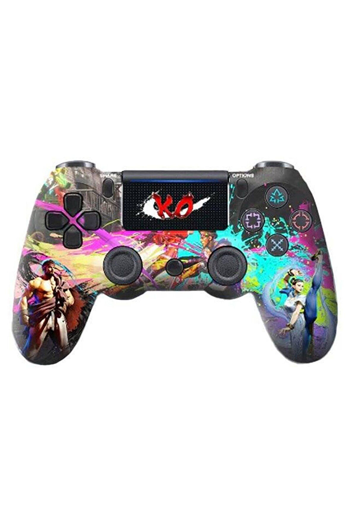 PS4-PC-Android BOX-Android-IOS Telefon Tablet Uyumlu Street Fighter Tema Titreşim Bluetooth Gamepad