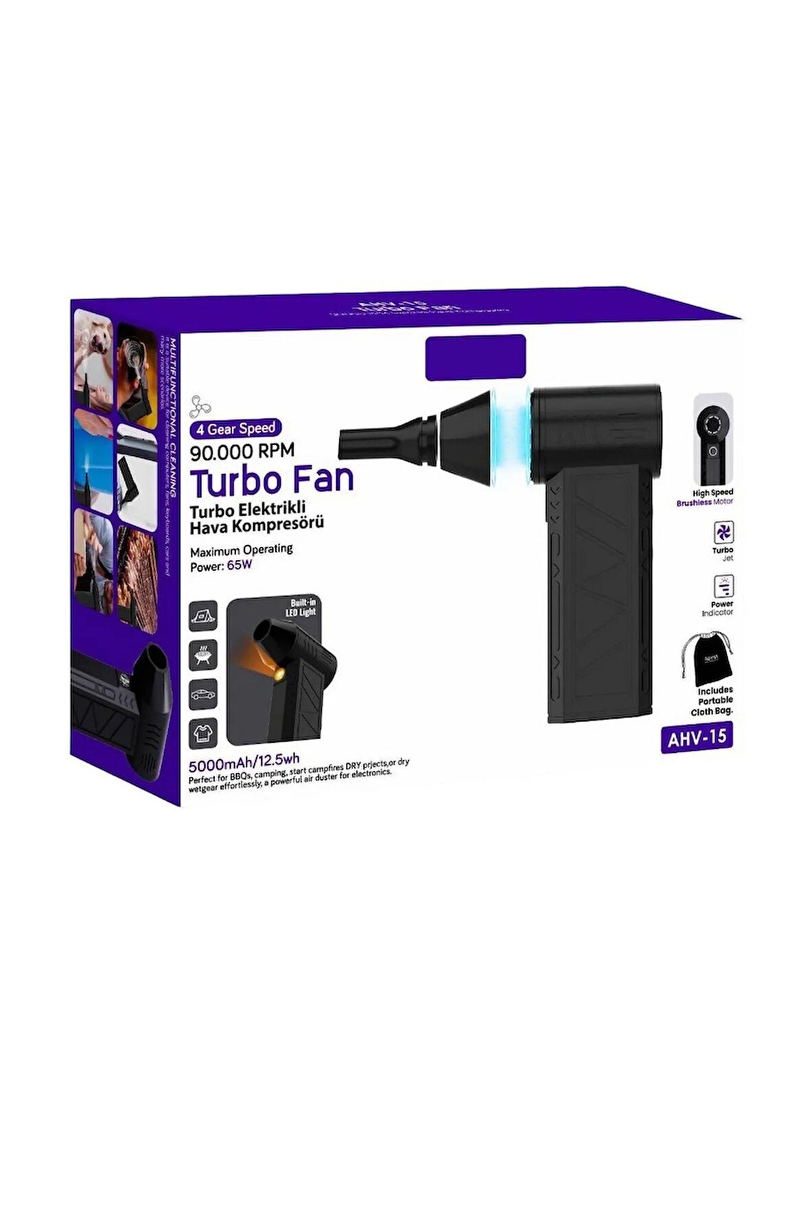 AHV-15 Taşınabilir Elektrikli Hava Kompresörü