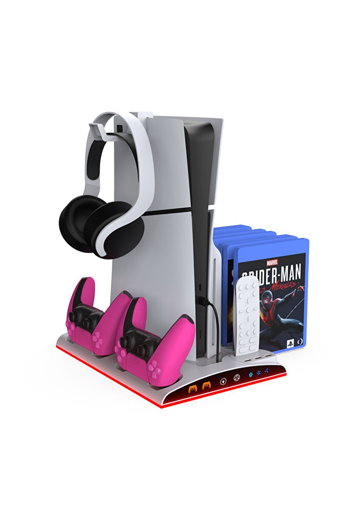 TP5-3570 Multi Fonksiyonel PS5 Slim/ PS5 Dijital RGB Işıklı Soğutma ve Şarj İstasyonu