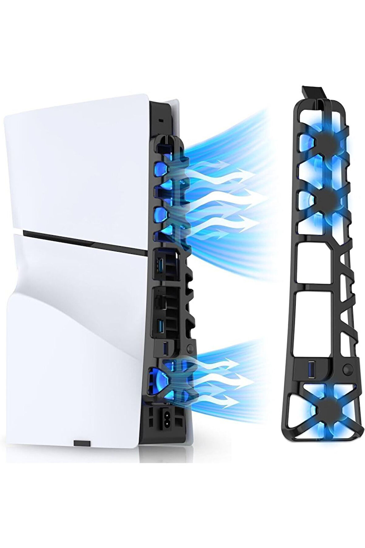 TP5-3538 PS5 Slim İçin Led Işıklı Kademeli Güçlü Soğutma Fanı