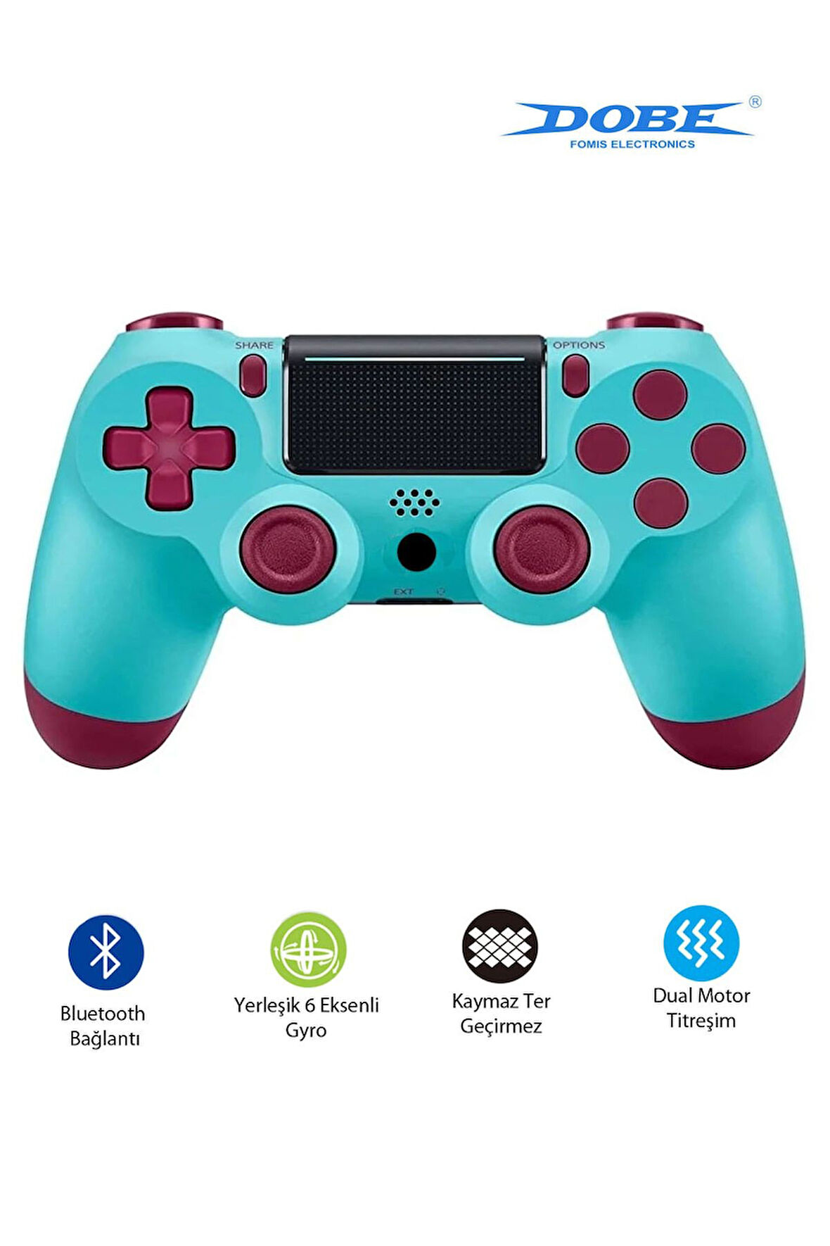 PS4-PC-Android BOX-Android-IOS Telefon Tablet Uyumlu Titreşimli Bluetooth Oyun Kolu