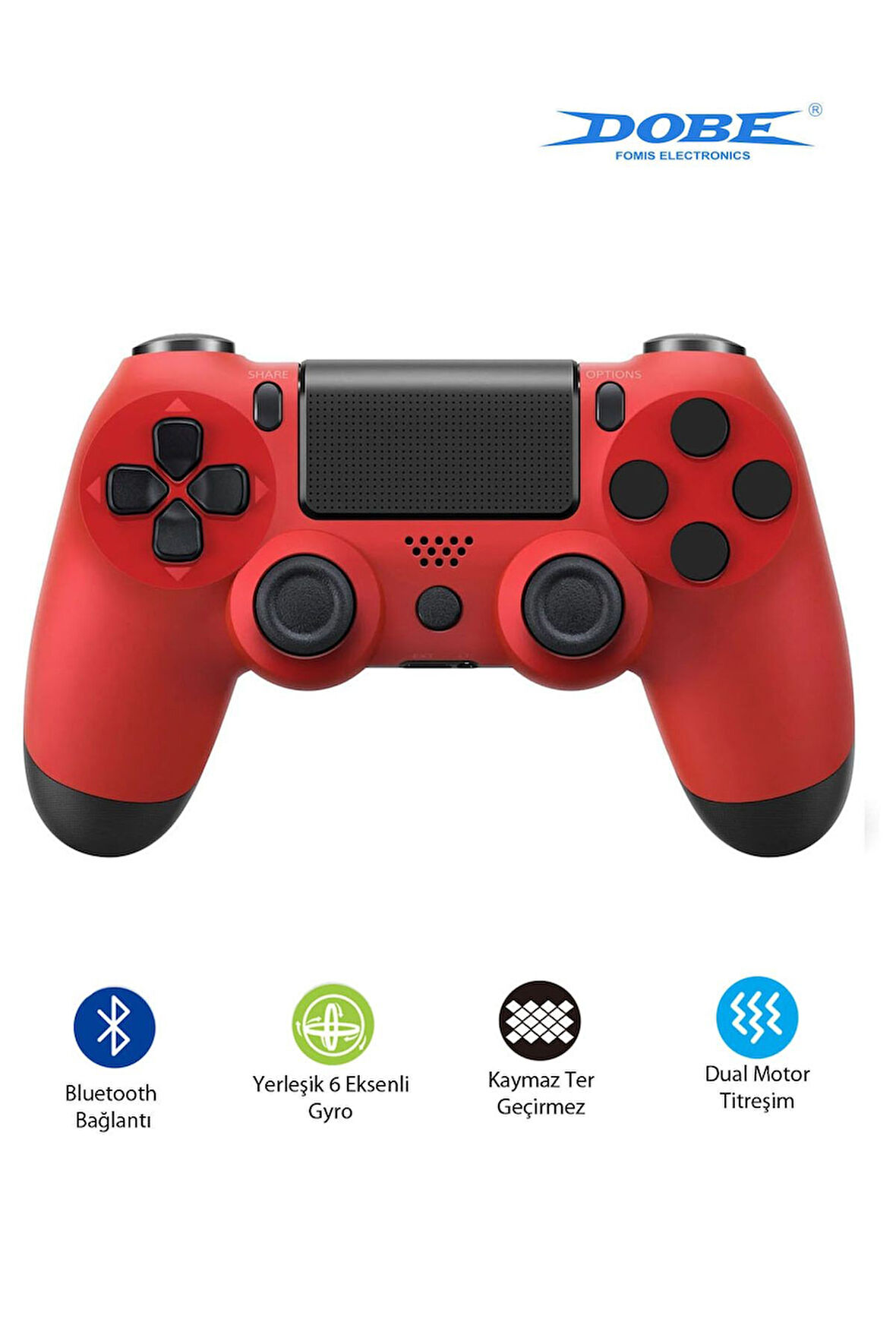PS4-PC-Android BOX-Android-IOS Telefon Tablet Uyumlu Titreşimli Bluetooth Oyun Kolu