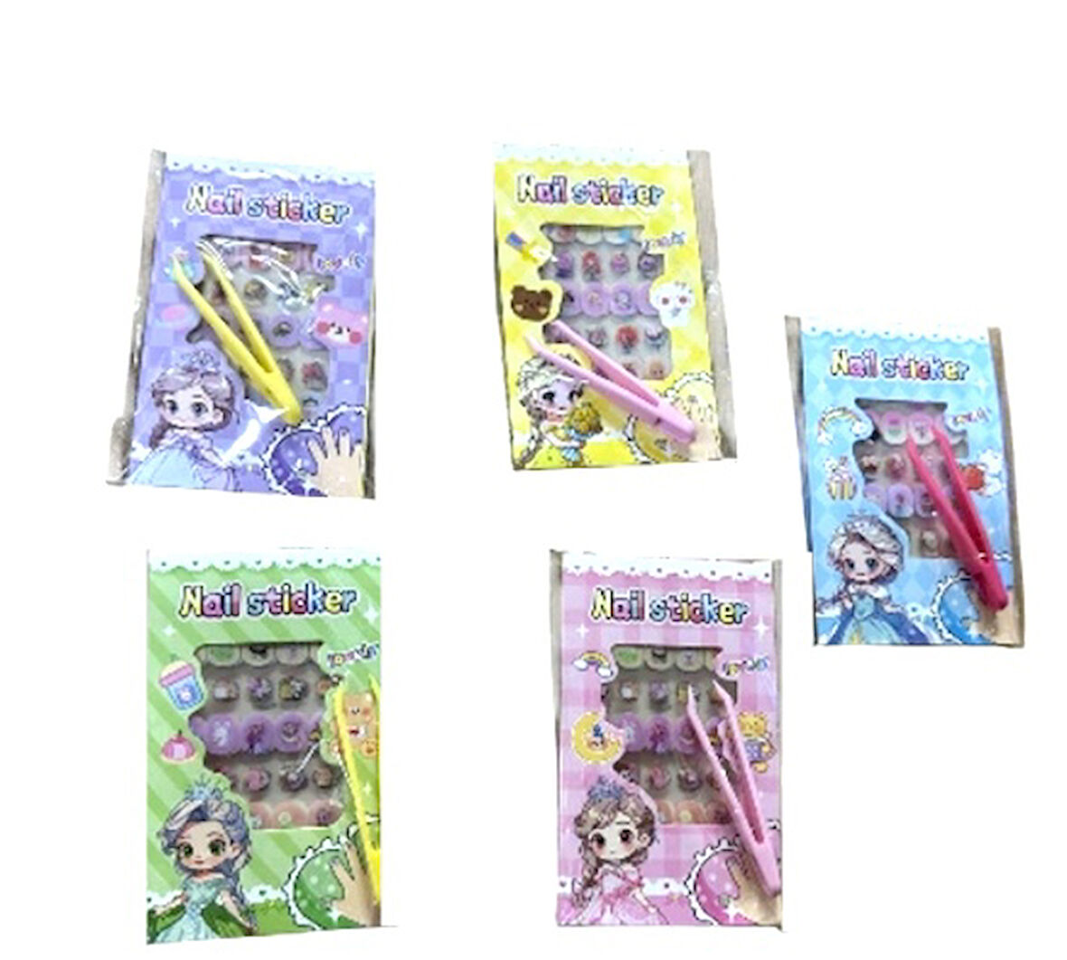 Tırnak Sticker seti Karışık - 5 adet