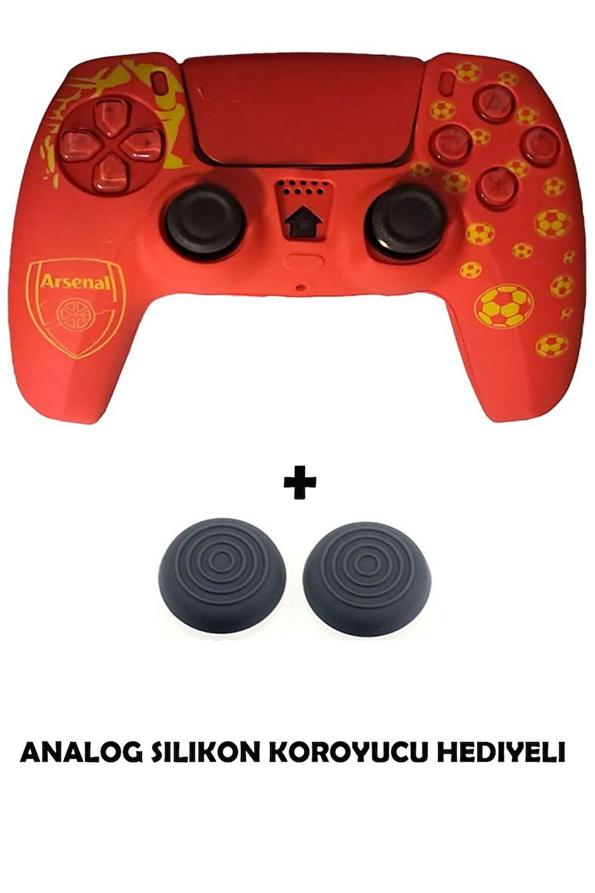 PS5 Dualsense Futbol Takımı Temalı Koruyucu Silikon Kılıf + Analog silikon Koruyucu