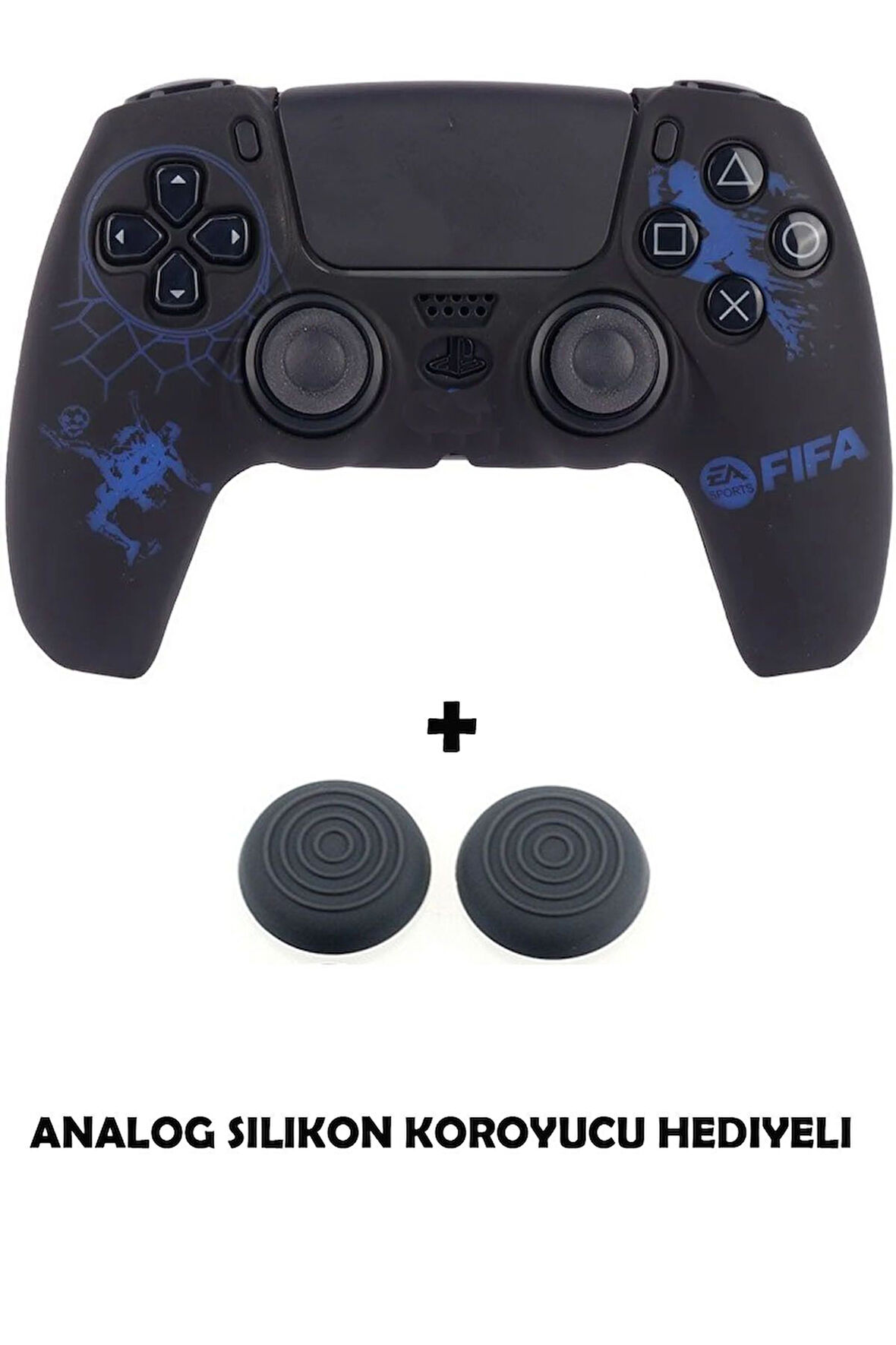PS5 Dualsense Futbol Takımı Temalı Koruyucu Silikon Kılıf + Analog silikon Koruyucu