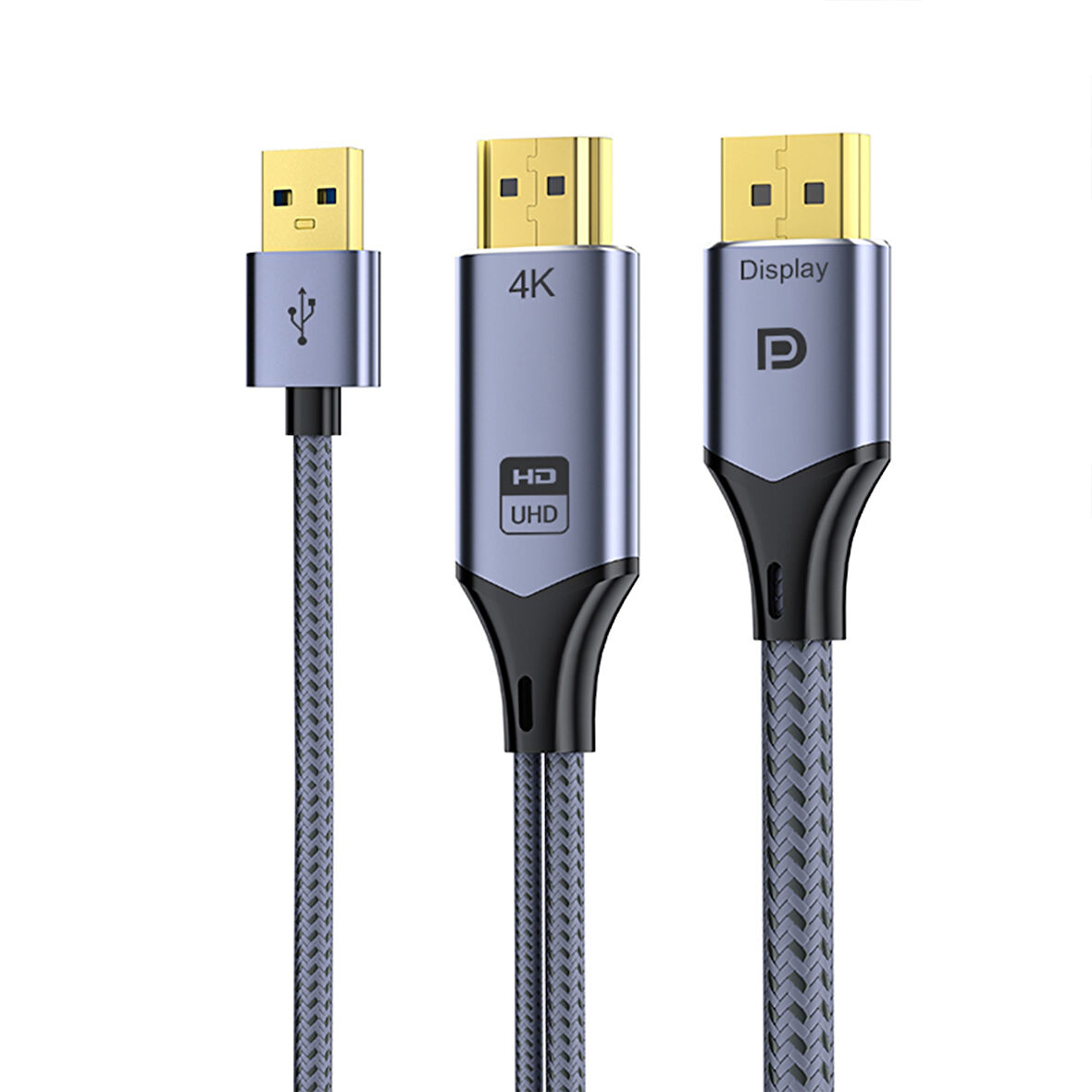 VegGieg HDMI to Displayport DP 4K 60Hz USB Görüntü Aktarma Kablosu 2 Metre