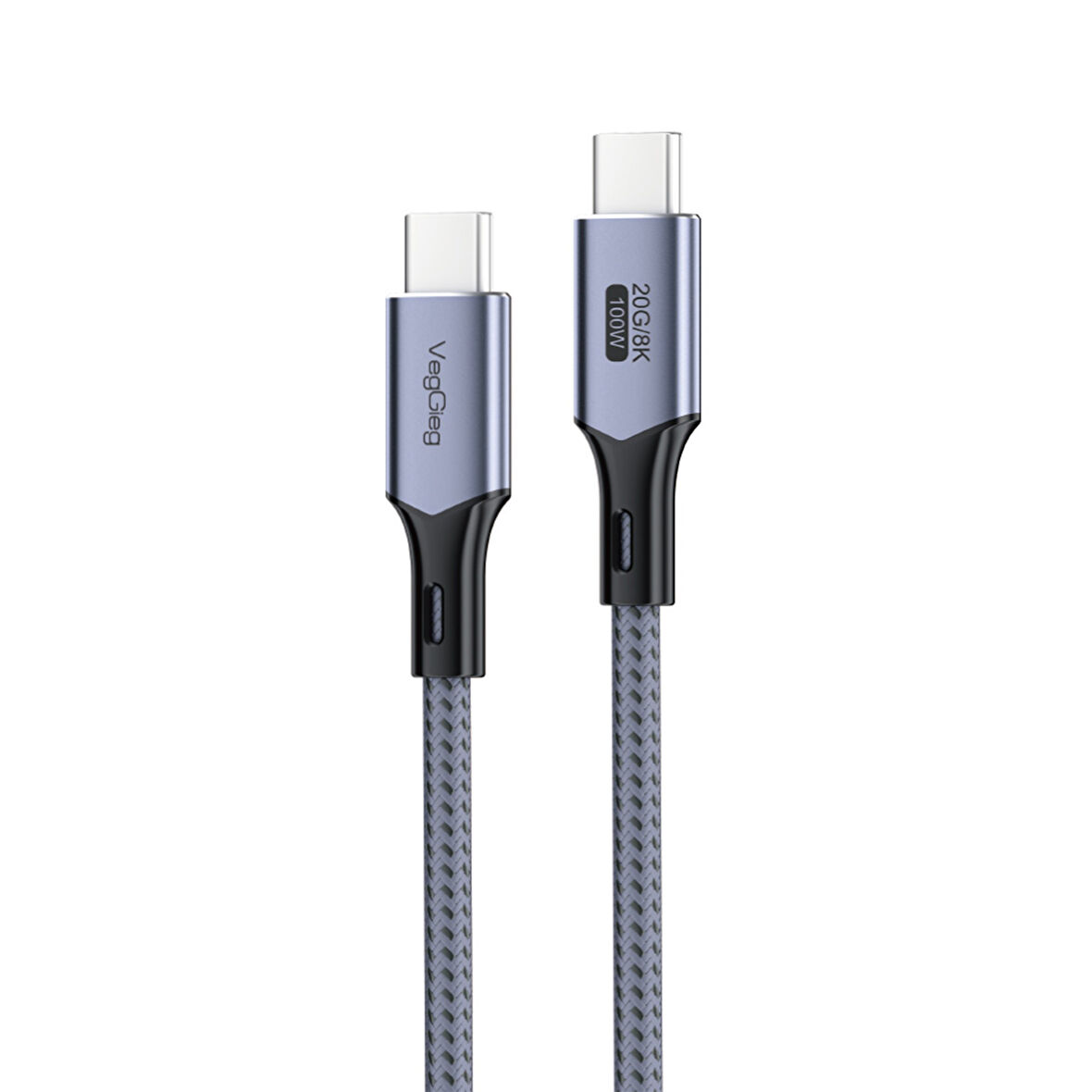 Veggieg 100W 5A USB3.2 Gen 2 20 Gbps 8K 60Hz Type-C Görüntü Şarj ve Data Kablosu 5 Metre