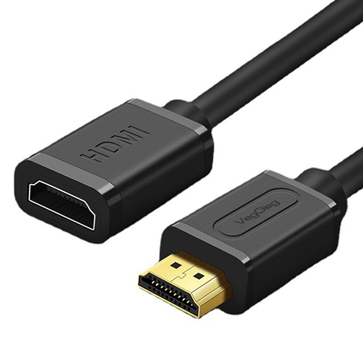 VegGieg 4K 60Hz Dişi Erkek HDMI 2.0 Uzatma Kablosu 1 Metre