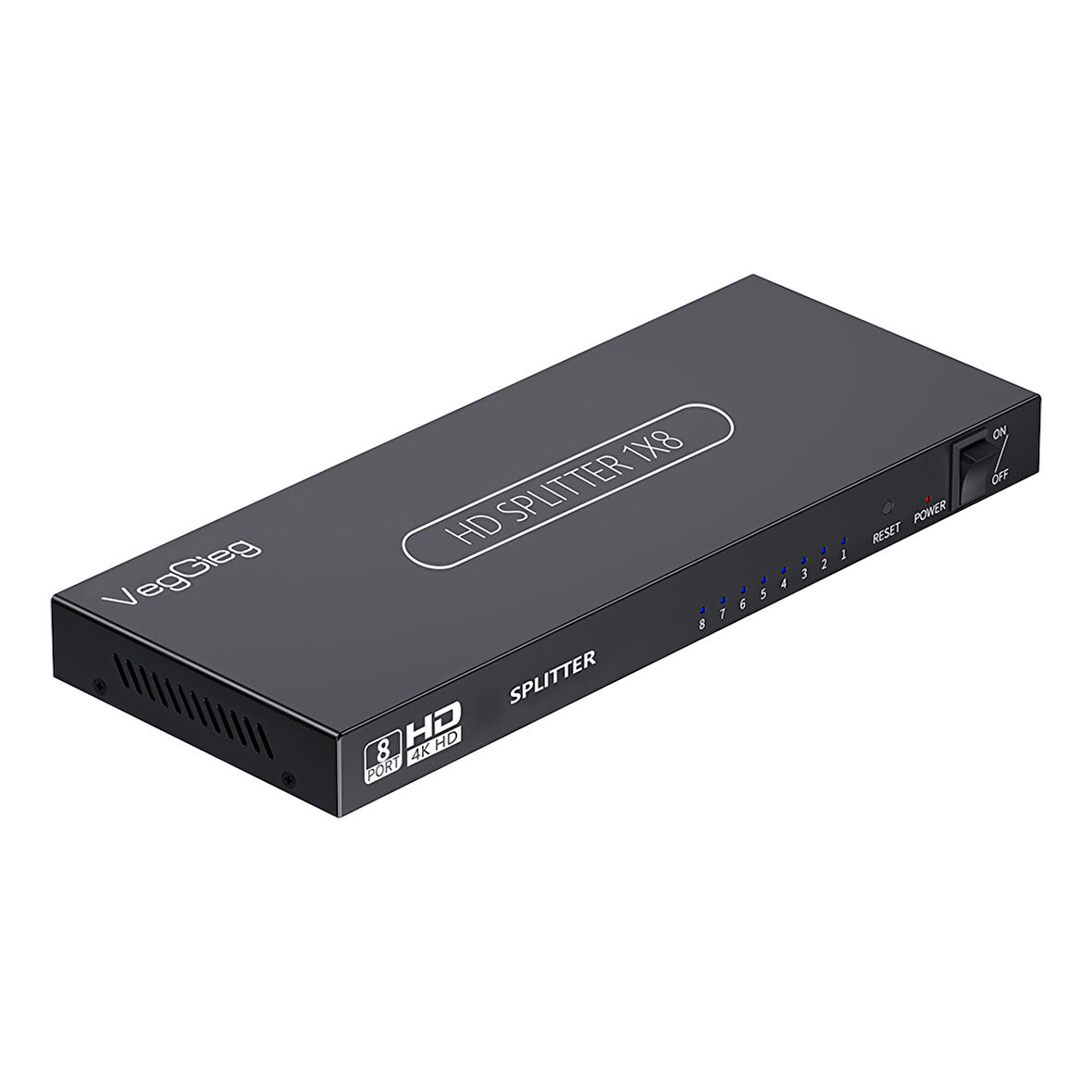 Veggieg 1080P Full HD 1 Giriş 8 Çıkış HDMI Splitter Görüntü Ayırıcı Bölücü Adaptör
