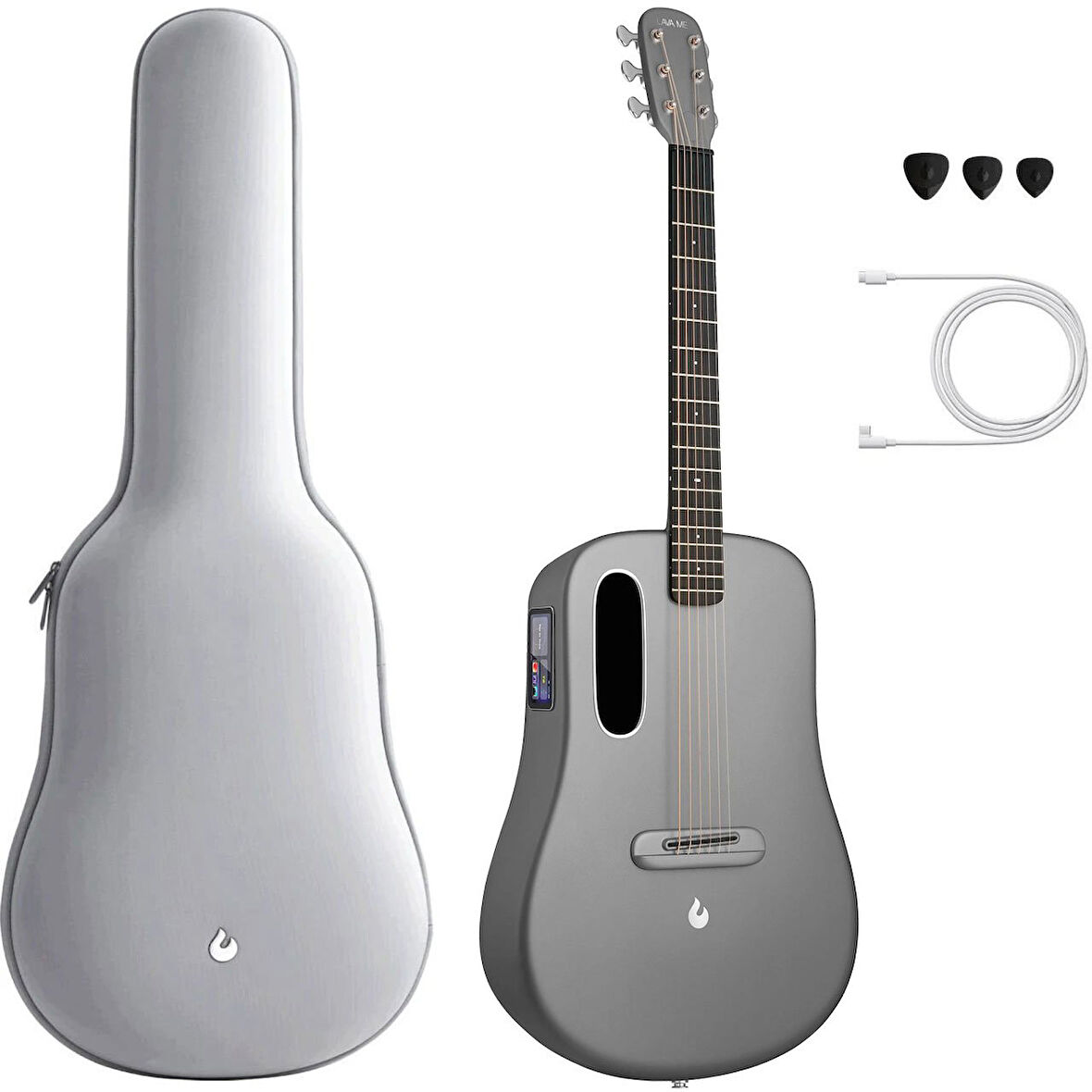 LAVA ME 4 Smart Elektro Akustik Gitar (Carbon - LVM4C38SGY)