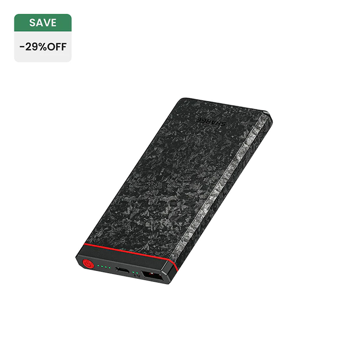 Sharge CarbonBlade 10,000mAh Ultra Hafif PowerBank