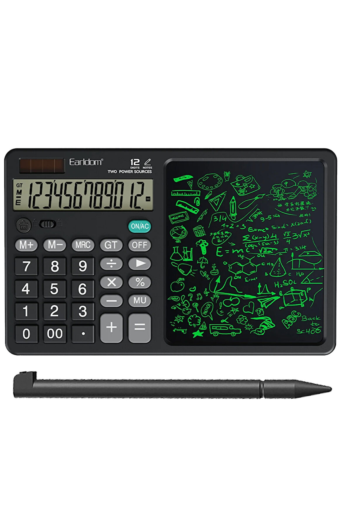 Earldom T10 LCD Yazı Pedli Hesap Makinesi - Siyah