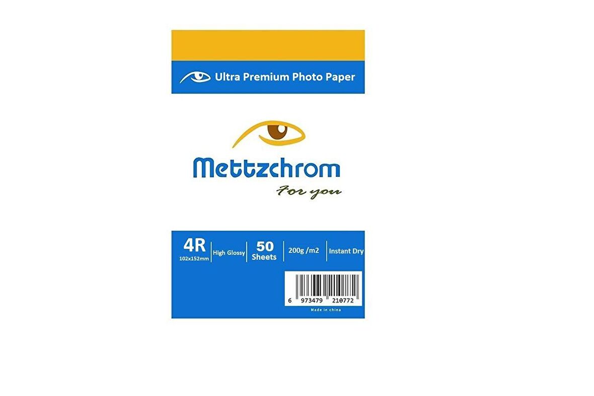 Mettzchrom Parlak Fotoğraf Kağıdı 50 Sayfa 200 gr 10 x 15 cm