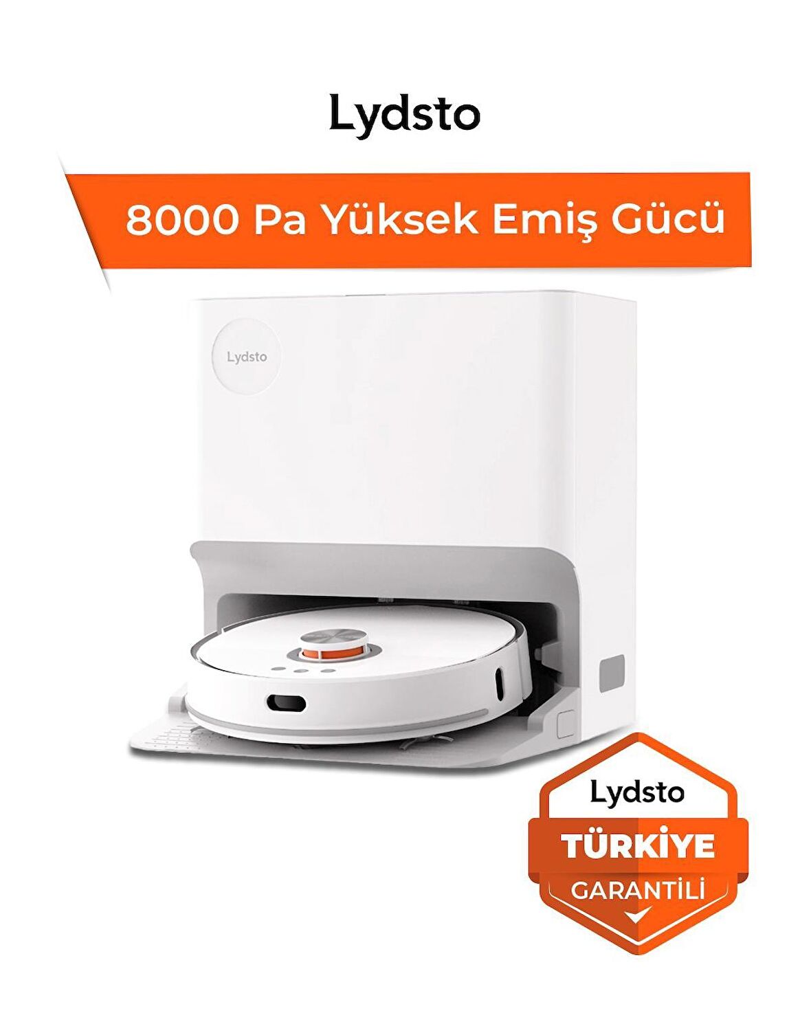 Lydsto  W2 Lite 8000 Pa Sterilizasyonlu Su & Toz Toplama Üniteli Yapay Zeka Robot Süpürge