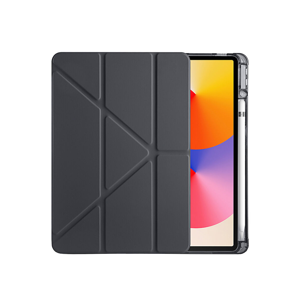 Huawei MatePad 11 inç Uyumlu Standlı Uyku Modlu Kalemlikli Trifolding Fuchsia Tablet Kılıfı