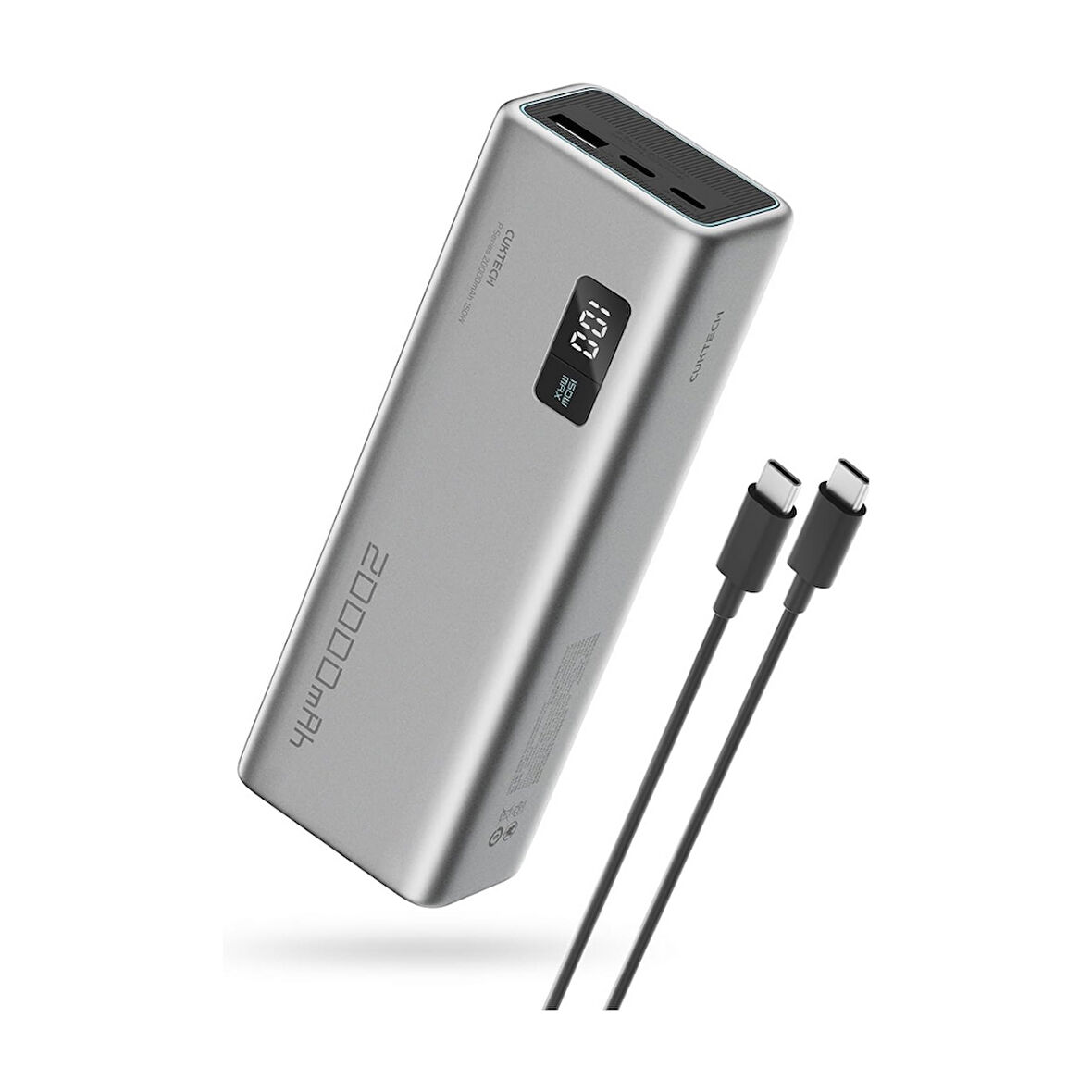 CUKTECH 15 Powerbank 20000 mAh | 150 W PD3.1 Süper Hızlı Şarj | 3 Port (2C1A) | LED Dijital Ekranlı Taşınabilir Şarj Cihazı – Laptop, MacBook, iPhone, Samsung, Xiaomi ile Uyumlu