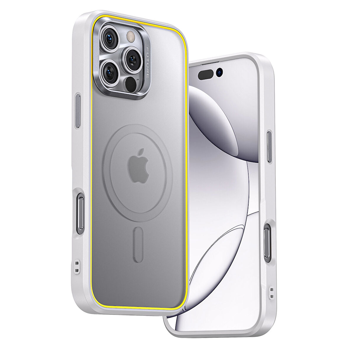 Aohi The Future Iphone 16 Pro Max Kılıfı, Magsafe Uyumlu Telefon Kılıfı, Beyaz