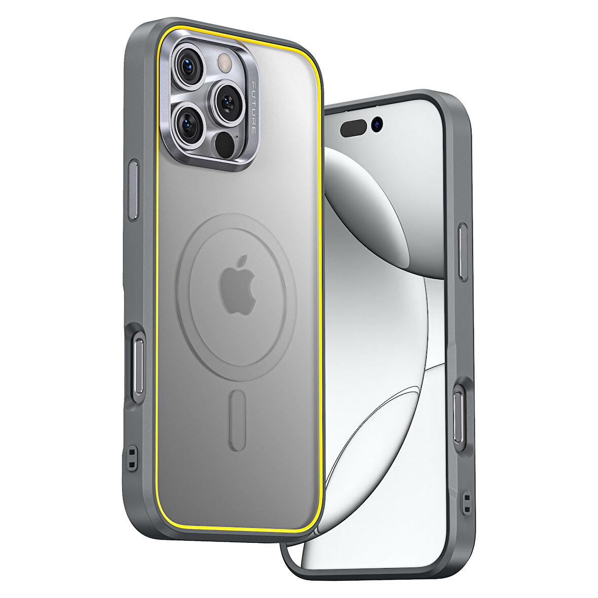 Aohi The Future Iphone 16 Pro Kılıfı, Magsafe Uyumlu Telefon Kılıfı, Natural Titanium