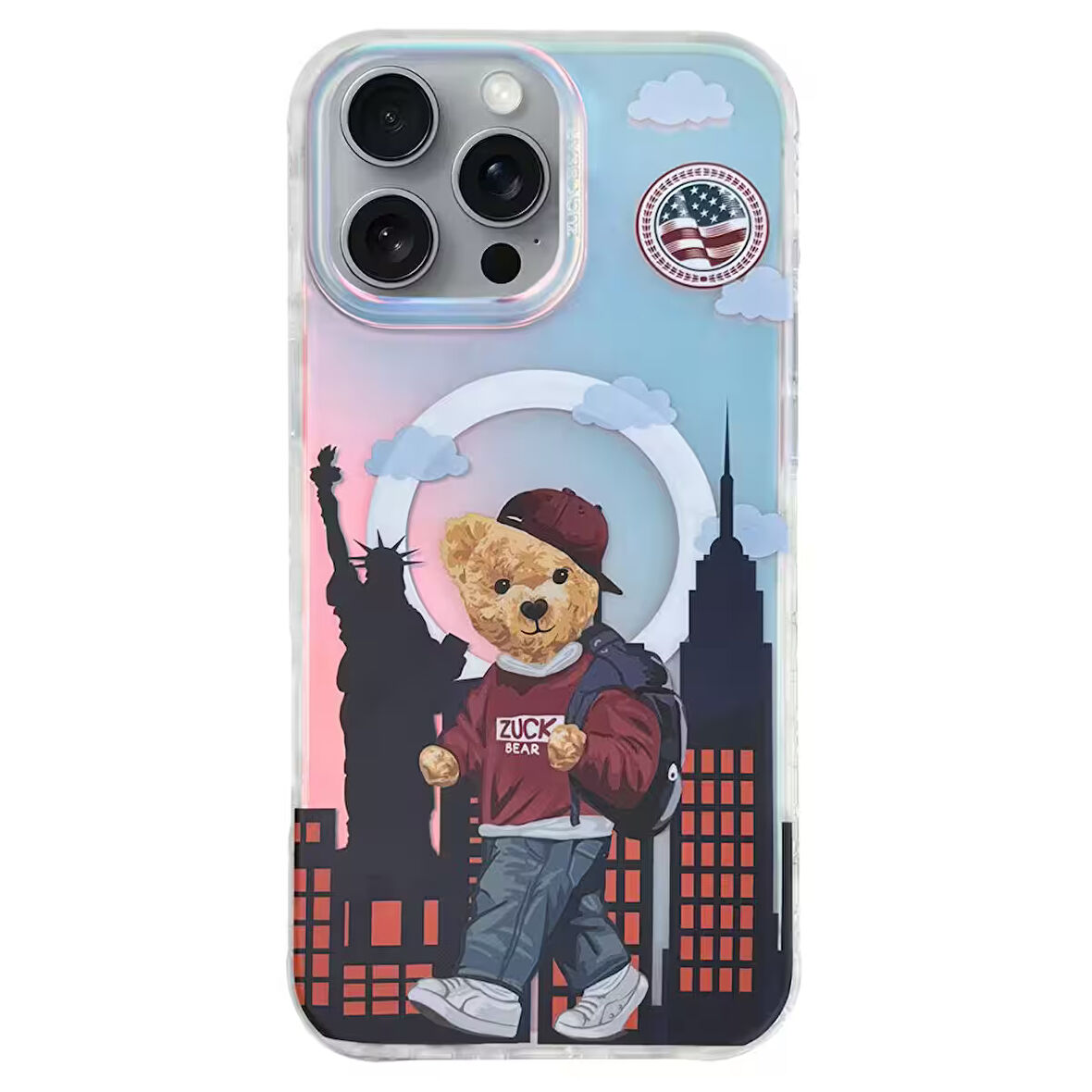 ZuckBear Darnell Frosted Laser iPhone 16 Pro Max MagSafe Kılıf - New York