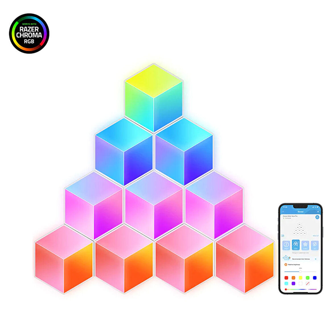 Govee Glide Hexa Pro 3D Işık Panelleri - RGB Duvar Lambası