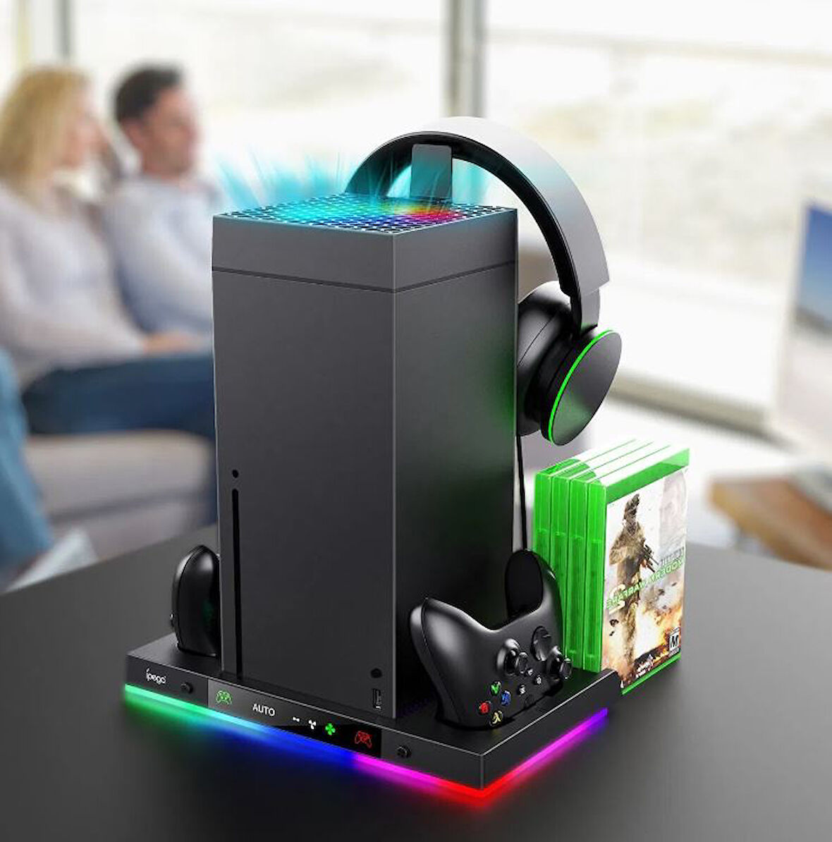 XBOX SERİES X UYUMLU ŞARJLI FANLI RGB Lİ DİKEY STAND İPEGA PG-XBX024S