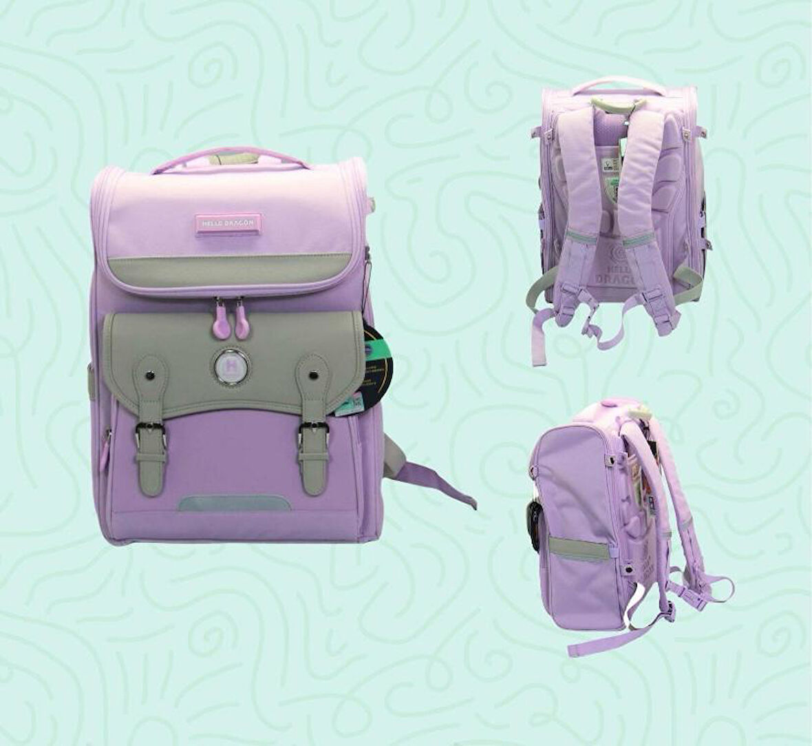 Hello Dragon Okul Çantası Model 13 Mor CN0033