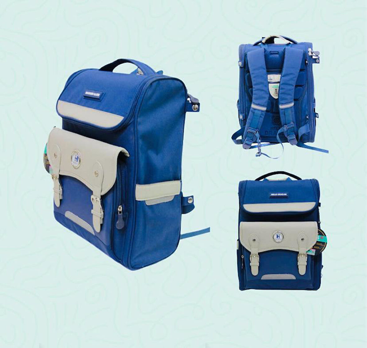 Hello Dragon Okul Çantası Model 13 Mavi CN0032