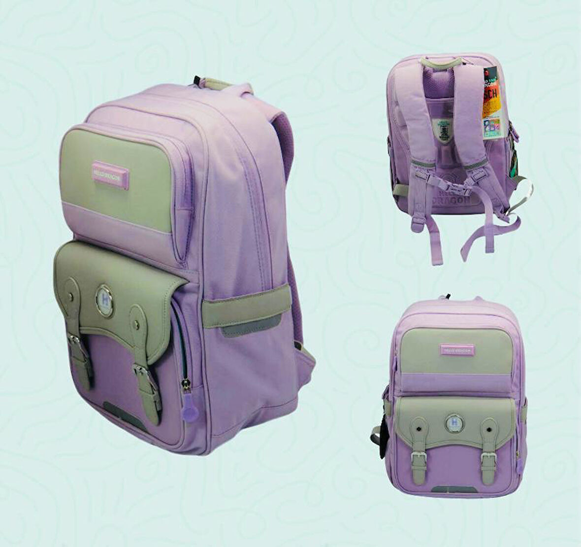 Hello Dragon Okul Çantası Model 12 Mor CN0029