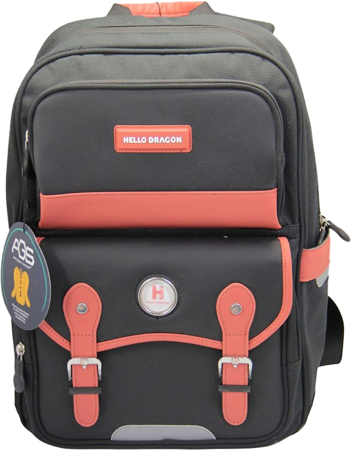 Hello Dragon Okul Çantası Model 12 Siyah CN0027