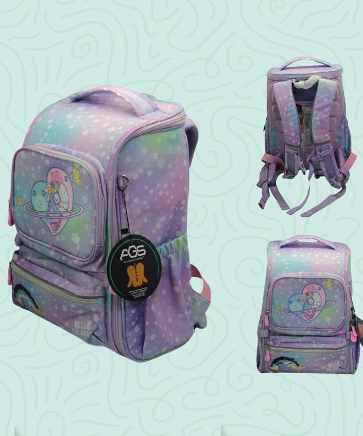 Hello Dragon Okul Çantası Model 18 Mor CN0046