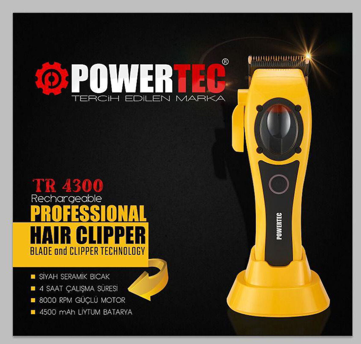 Powertec TR-4300 Saç Kesim Makinesi