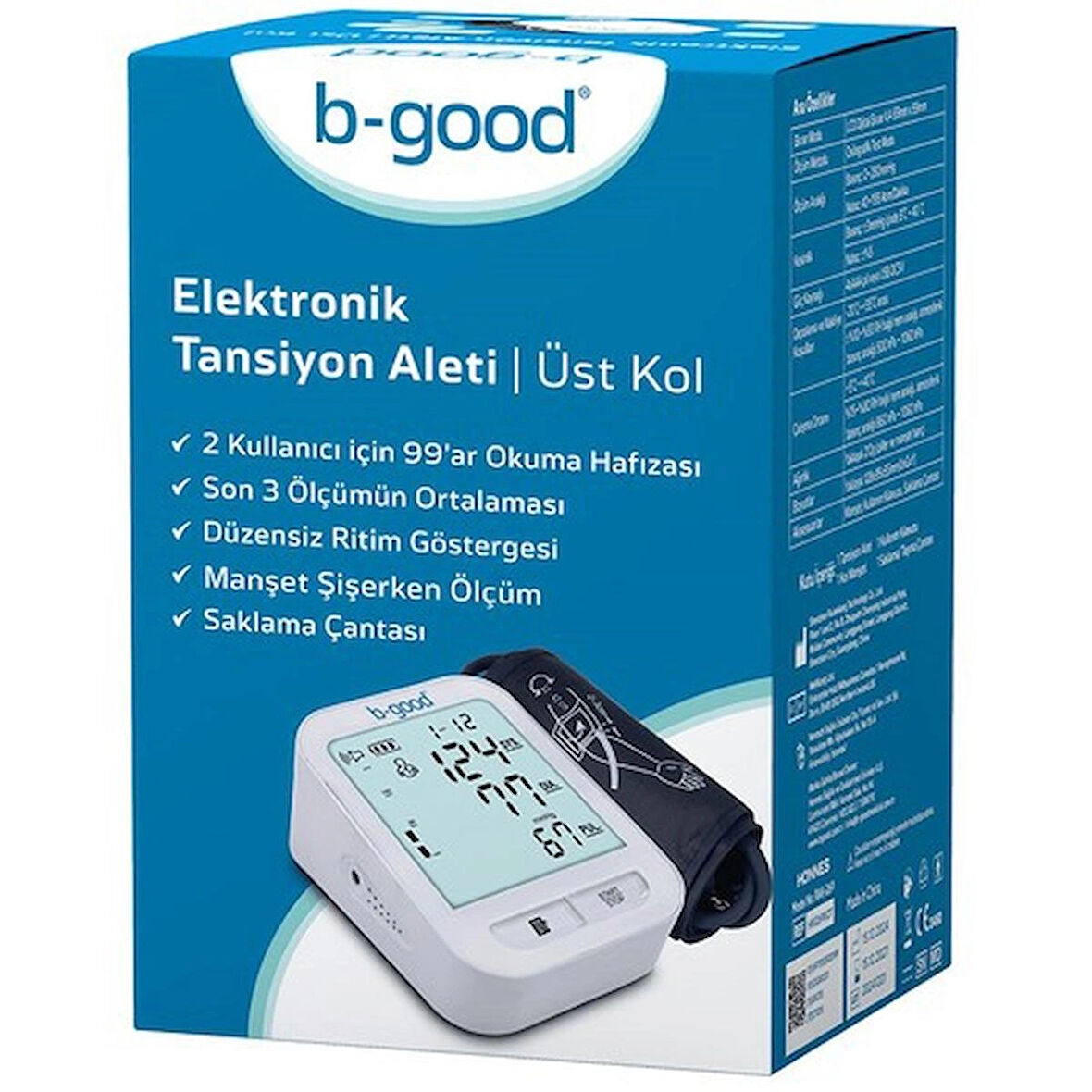 B-Good Tansiyon Aleti Geniş Ekran Hafizalı Rak-269