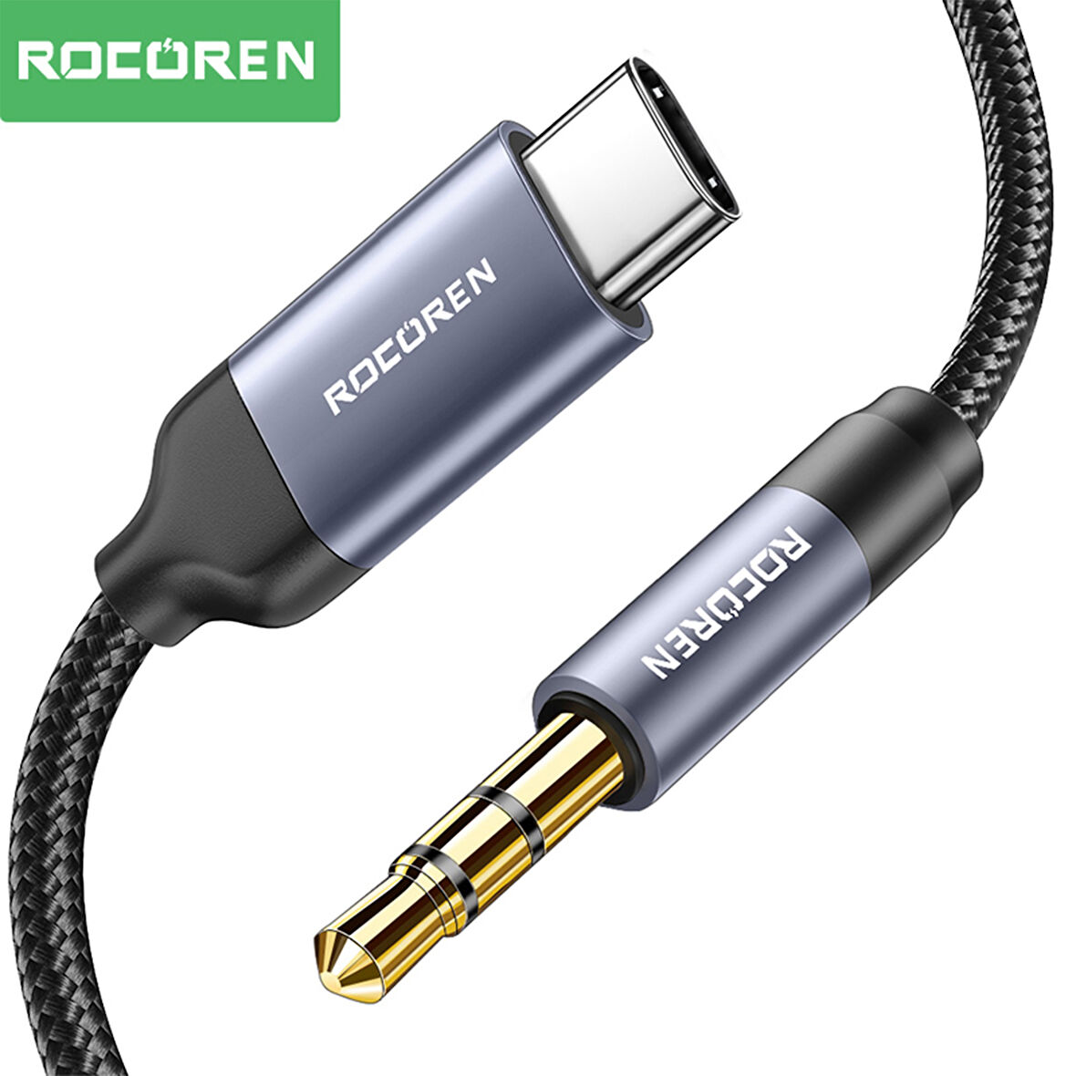 Rocoren Type-C to 3.5mm Jack AUX Hi-Fi DAC Ses Kablosu 50 CM