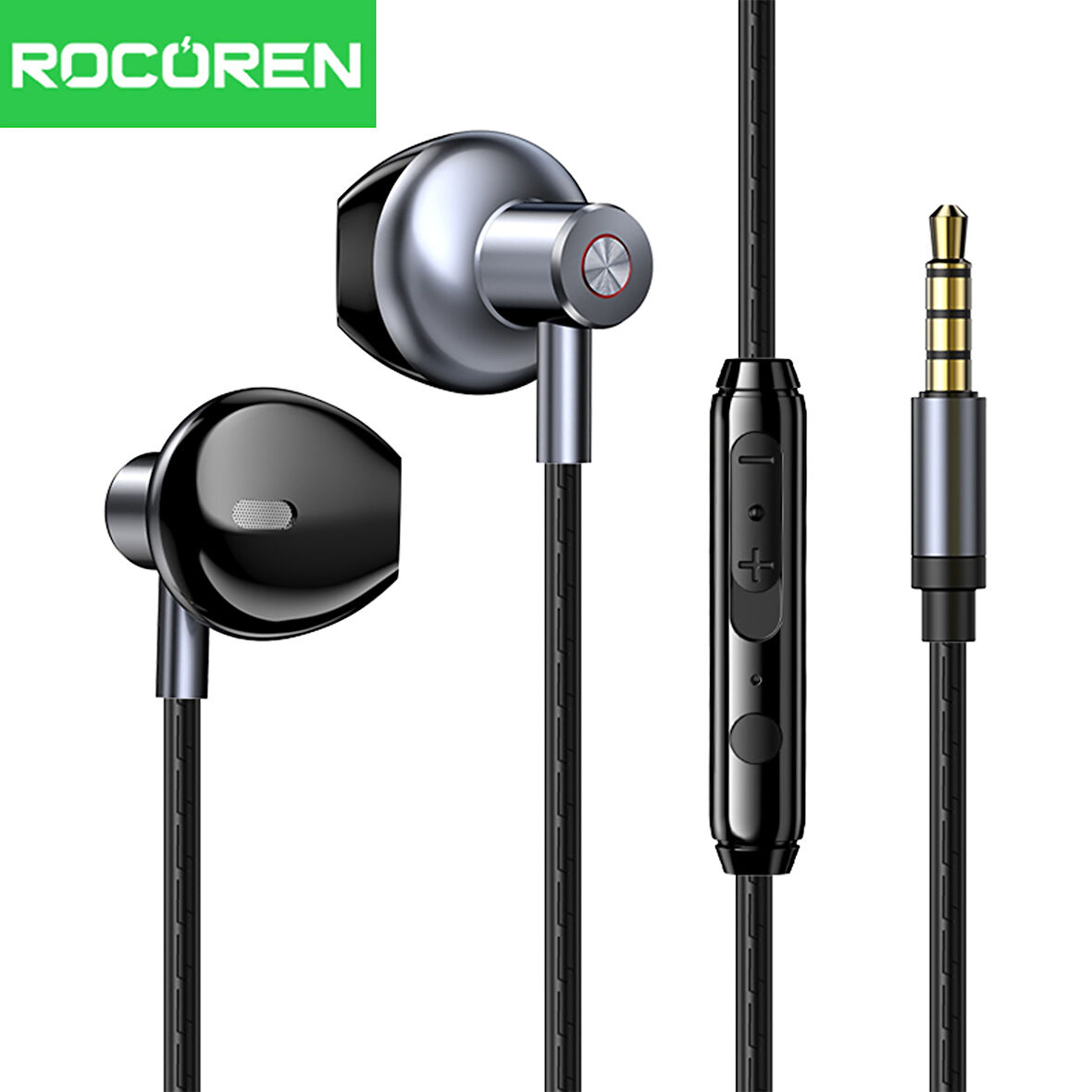 Rocoren 3.5mm Jack Girişli Mikrofonlu Kablolu Kulak İçi Kulaklık