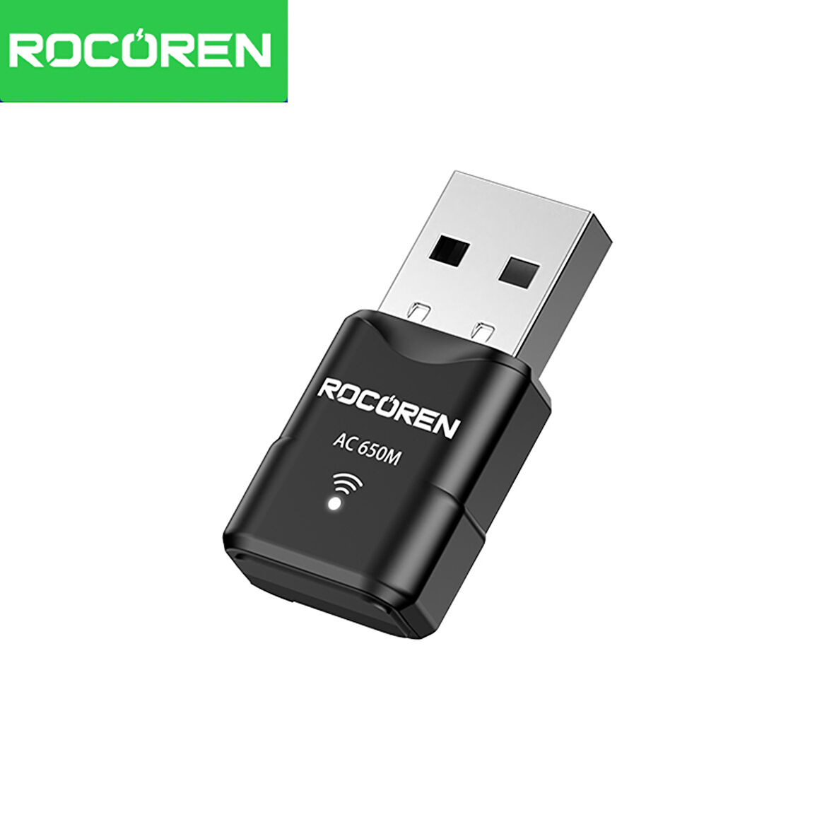 Rocoren 650 Mbps 2.4 & 5GHz Dual Band USB WiFi Adaptör